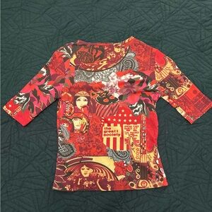 Colorful Graphic Print Top